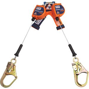 Nano-Lok™ Edge Self-Retracting Lifeline - 8', 2, Stainless Steel, Swivel, Without Unit Connector, Steel, Rebar Hook, Steel