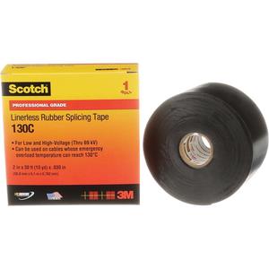 Scotch® Professional Grade Linerless Rubber Splicing Tape - 50.8 mm (2"), 9 m (30'), 30 mils, Black