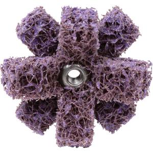 Scotch-Brite™ Cross Buff, BF-XB - 1-1/2", Medium, Aluminum Oxide, Eyelet, Non-Woven, 2, Cross