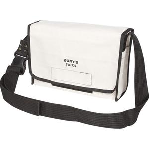 Messenger Bag - White, Canvas, 1