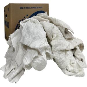 Wiper Rags Box - Terrycloth, White