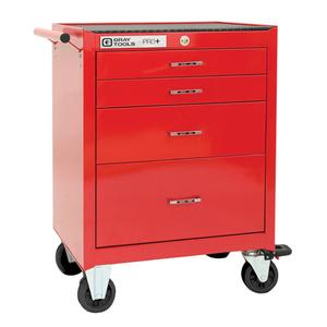 PRO+ Series Roller Cabinet - 4, Red, 19", 26", 36"