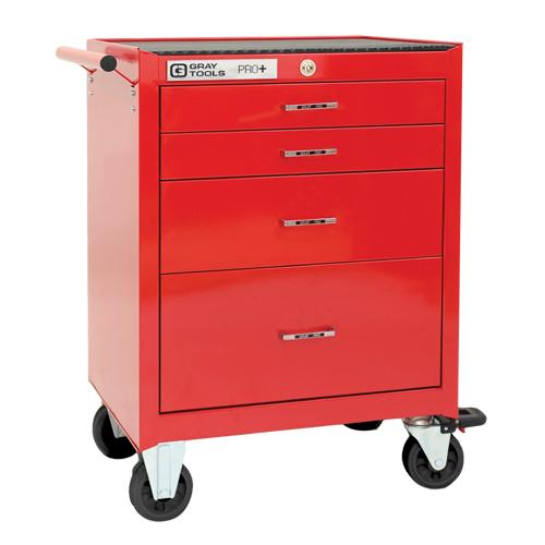 PRO+ Series Roller Cabinet - 4, Red, 19", 26", 36"