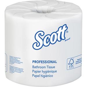 Scott® Essential Toilet Paper - 2, 506, 169', White, Standard, Case, 80, 40480, 1-1/2"