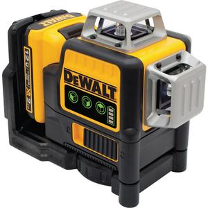 12V Max* Green 3 x 360 Laser - 165' (50.3 m), '+/-0.125", Green, 100', 12 V Lithium-Ion
