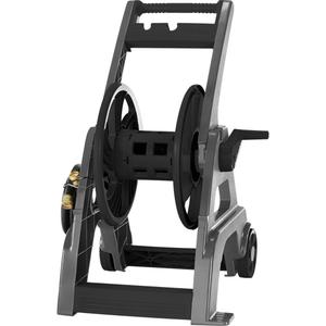 Foldable Hose Reel Cart - 175', Poly-Plastic/Aluminum, 6", Limited 2 Years