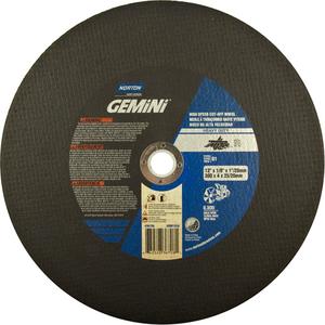 Cut-Off Disc for High Speed Metal - 12", 1/8", 1", 6300, 1, Aluminum Oxide