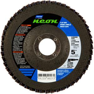 Neon R766 Flap Discs - 40, 5", 7/8", Aluminum Oxide, 27