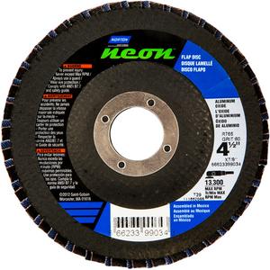 Neon R766 Flap Discs - 120, 4-1/2", 7/8", Aluminum Oxide, 29