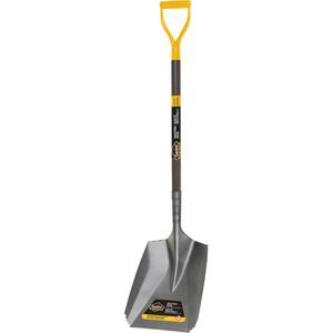 Serrated Snow Shovel - Tempered Steel, 11-7/10", 12", Steel, D-Grip, Not Included