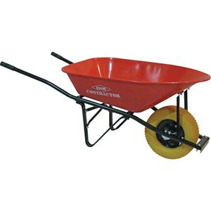 Big Wheel Contractor Wheelbarrow - Steel, Flat Free, 600 lbs., 6 cu. ft., 24 Month Limited
