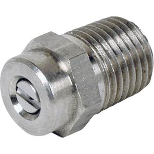 #7 Threaded Pressure Washer Nozzle - 5000 PSI, 1/4" MNPT, 15°, Stainless Steel