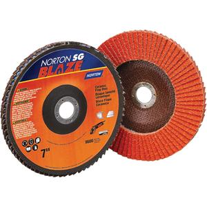 Flap Wheels- Sg Blaze R980 - 36, 40, 60, 7", 7/8", Ceramic, 29, 8500