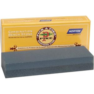 Crystolon Combination Grit Benchstone - 6", 2", 1", JB6, Coarse/Fine, Grey, Silicon Carbide