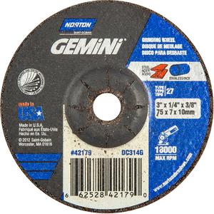Gemini® Grinding Wheel - 3", 1/4", 3/8", 18000, 27, Aluminum Oxide
