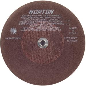 Non-Reinforced Tool Room Cut-Off Wheels - 10", 1/16", 5/8", 4585, 01/41, Aluminum Oxide, Package, 25