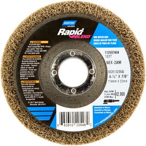 4-1/2X7/8 RAPID FINISH WHEEL NEX-2AM MED - 4-1/2", Medium, 7/8", Aluminum Oxide