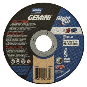 Gemini® Cutting Disc - 4-1/2", 0.045", 7/8", 13580, 1, Aluminum Oxide