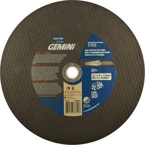 High Speed Reinforced Cut-Off Wheels - 12", 1/8", 1", 6360, 1, Aluminum Oxide, FOR DUCTILE