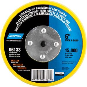 Back Up Pads For PSA & Hook And Loop Paper Discs - 6", PSA Discs, Medium, 15 000