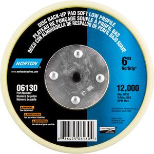Back Up Pads For PSA & Hook And Loop Paper Discs - 6", Soft, 15 000