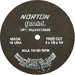 Portable Small Diameter Reinforced Cut-Off Wheels - Gemini® - 4", 1/8", 1/4", 19100, 1, Aluminum Oxide