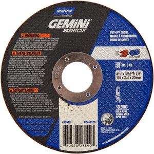 Cut-Off Wheels For Right Angle Grinder - 4-1/2", 0.09", 7/8", 13580, 1, Aluminum Oxide