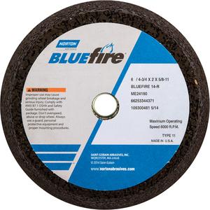 BlueFire® Non-Reinforced Portable Snagging Cups - 6", 2", 5/8", 16, 6000, Flaring Cup, Silicon Carbide, 3/4", 1-1/2"