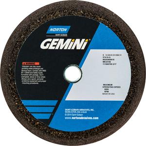 Gemini® Non-Reinforced Portable Snagging Cups - 6", 2", 5/8", 16, 6000, Flaring Cup, Aluminum Oxide, 3/4", 1-1/2"