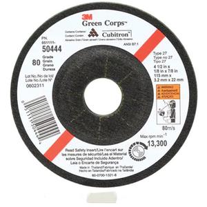 Green Corps™ Flexible Grinding Wheel - 4-1/2", 1/8", 7/8", 13300, 27, Ceramic