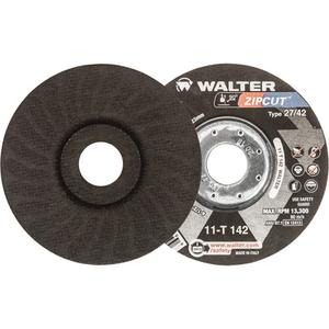 Zipcut™ Right Angle Grinder Reinforced Cut-Off Wheels - 4-1/2", 5", 6", 3/64", 7/8", 13300, 27, Aluminum Oxide, A-60-ZIP