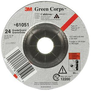 Green Corps™ Flexible Grinding Wheel - 5", 1/4", 7/8", 13300, 1, Ceramic