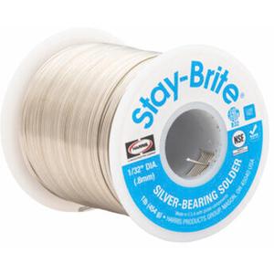 Stay-Brite® Solders - 0.09375", Solid, Lead-Free, 96% Tin 4% Silver, Wire