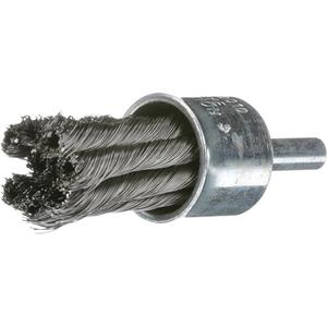 Knot Wire End Brush - 1", 0.02", Steel, 1/4"