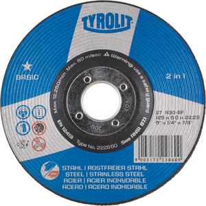 Basic 2-in-1 Grinding Wheel - 4-1/2", 6", 1/4", 7/8", 13300, 27, Basic 1 Star 2 in 1 wheel
