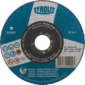 Basic 2 In 1 Cut-Off Wheel - 4-1/2", 1/16", 7/8", 13300, 1, Aluminum Oxide, Basic 1 Star 2 in 1 wheel