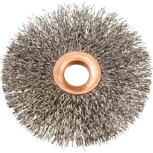 3" Copper Centre Crimped Wire Wheels - 3", 5/8", 0.012", Steel, 1/2", 20000