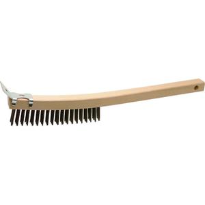 Scratch Brush With Scraper - 5-3/4", 13", 3 x 19, 1", Steel, 15/16"