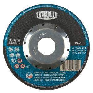 Premium 2 In 1 Thincut Cut-Off Wheel - 4-1/2", 5", 6", 0.045", 7/8", 13300, 27, Aluminum Oxide, Premium 3 star 2 in 1 wheel