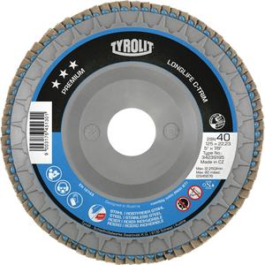 Long Life C-Trim Flap Disc - 40, 60, 5", 7/8", Zirconia Alumina, 29, 12250