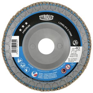 Heavy-Duty C-Trim Flap Disc - 40, 60, 80, 120, 6", 7/8", Zirconium, 29, 10200