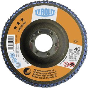 Flap Disc - 40, 60, 80, 4-1/2", 7/8", Ceramic, 29, Type 29, 13300, Aluminum