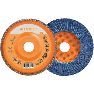 AllSteel™ Flap Disc - 40, 60, 80, 120, 5", 7/8", Zirconia Alumina, 27, 12200