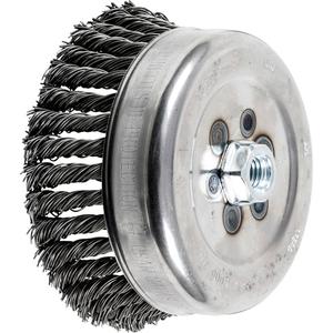 Knot Cup Brush - 4", 1-1/4", 0.023", Steel, 5/8"-11