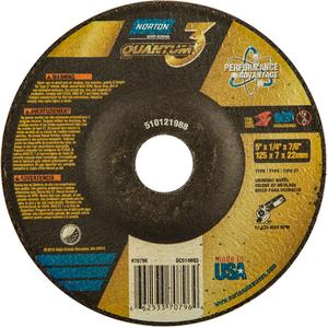 Quantum3 Grinding Wheel - 5", 1/4", 7/8", 12225, 27, Ceramic