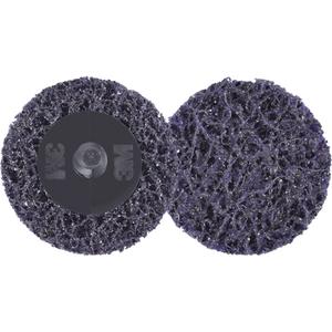 Scotch-Brite™ Roloc™ Clean & Strip XT Pro Disc - 2", 4", 3", Extra Coarse, None, Silicon Carbide, TR, Purple, 18 000