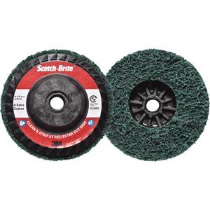 Scotch-Brite™ Clean & Strip XT Pro Extra Cut Disc - 4-1/2", Extra Coarse, 5/8"-11, Aluminum Oxide, Type 27, Green, 13 300
