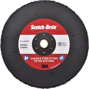 Scotch-Brite™ Clean & Strip XT Pro Extra Cut Disc - 7", Extra Coarse, 5/8"-11, Aluminum Oxide, TN, Green, 6 000
