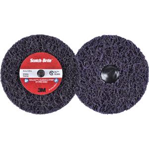 Scotch-Brite™ Roloc™+ Clean & Strip XT Pro Disc - 4", Extra Coarse, None, Silicon Carbide, TR+, Purple, 12 000