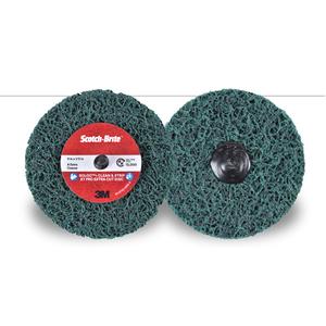 Scotch-Brite™ Roloc™+ Clean & Strip XT Pro Extra Cut Disc - 4", Extra Coarse, None, Aluminum Oxide, TR+, Green, 12 000